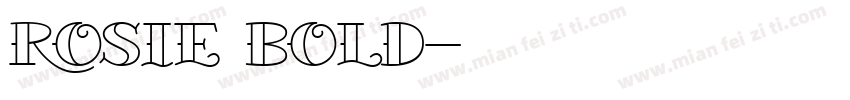 Rosie Bold字体转换